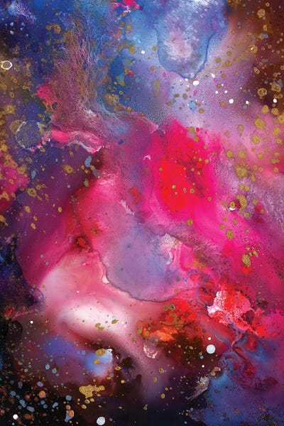 Rose Crystal Galaxy by Tanya Shatseva metal wall art