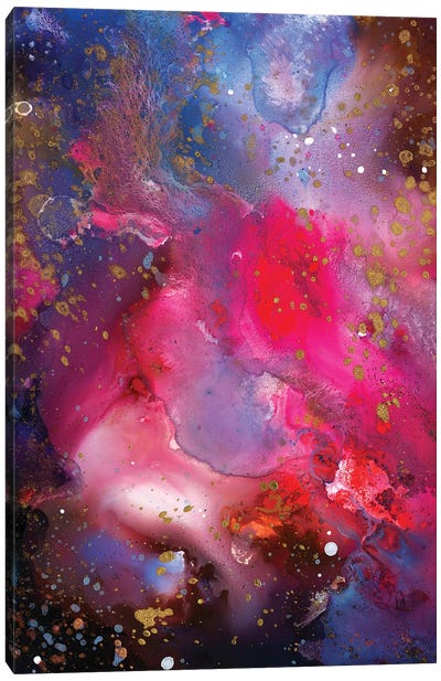 Rose Crystal Galaxy Canvas Art Print - Pantone Ultra Violet 2018