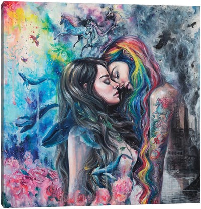 Colorful Me Canvas Art Print - LGBTQ+ Art