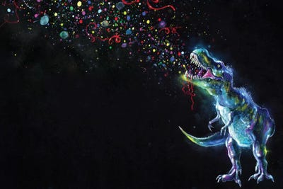Crystal T-Rex by Tanya Shatseva metal wall art