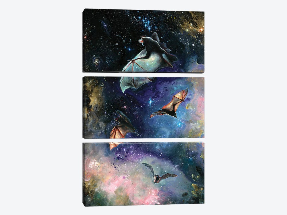 Scream Of A Great Bat by Tanya Shatseva 3-piece Canvas Print