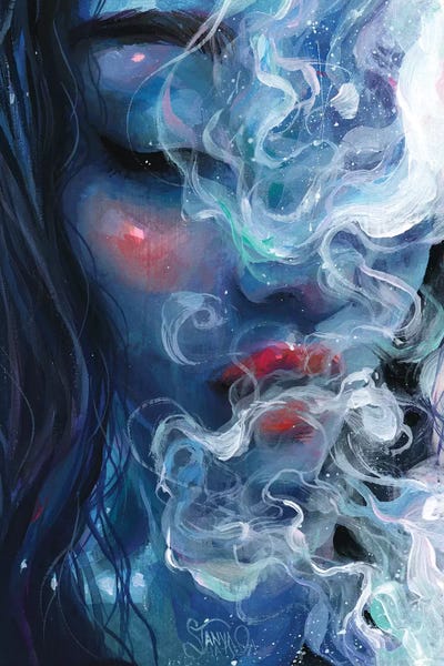 Blissful Blue by Tanya Shatseva metal wall art