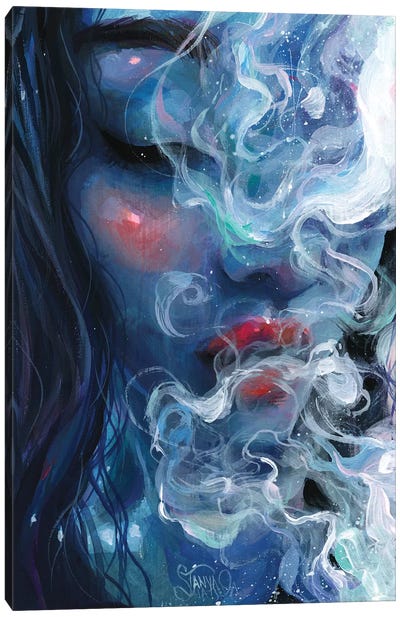 Blissful Blue Canvas Art Print - Tanya Shatseva