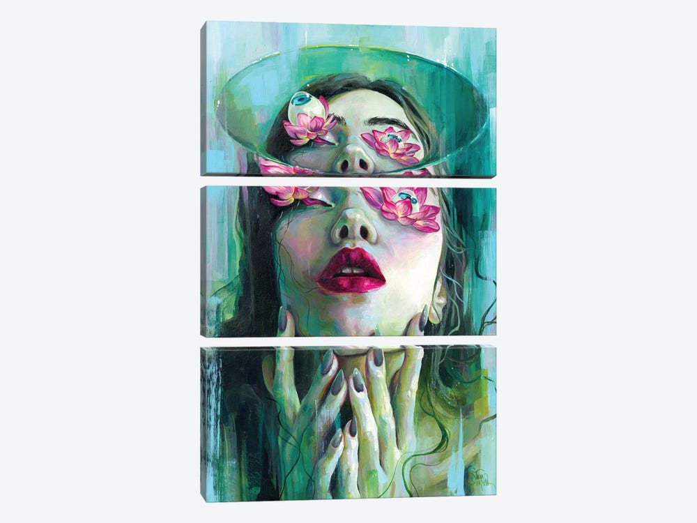 Refraction Of The Spotless Mind by Eva Gamayun 3-piece Canvas Art