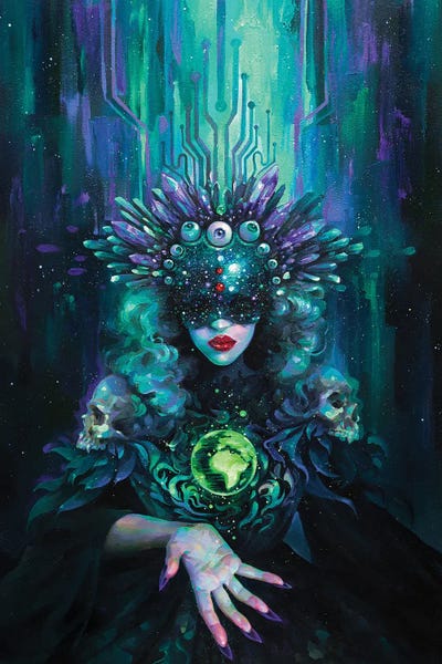 Mistress Of The Dark Algorithm by Eva Gamayun canvas print