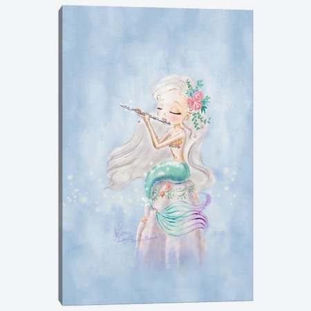 Ste-Anne Mermaid Flutist Canvas Print #TSI10} by Anastasia Tsai Canvas Wall Art