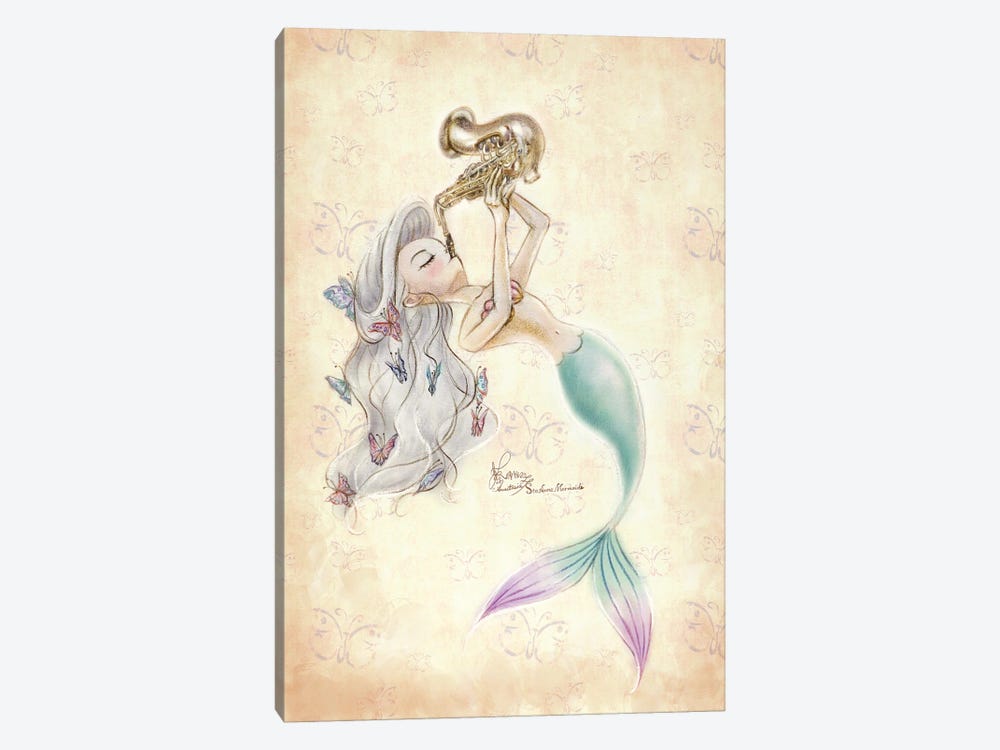 Ste-Anne Mermaid Saxphonist by Anastasia Tsai 1-piece Canvas Artwork