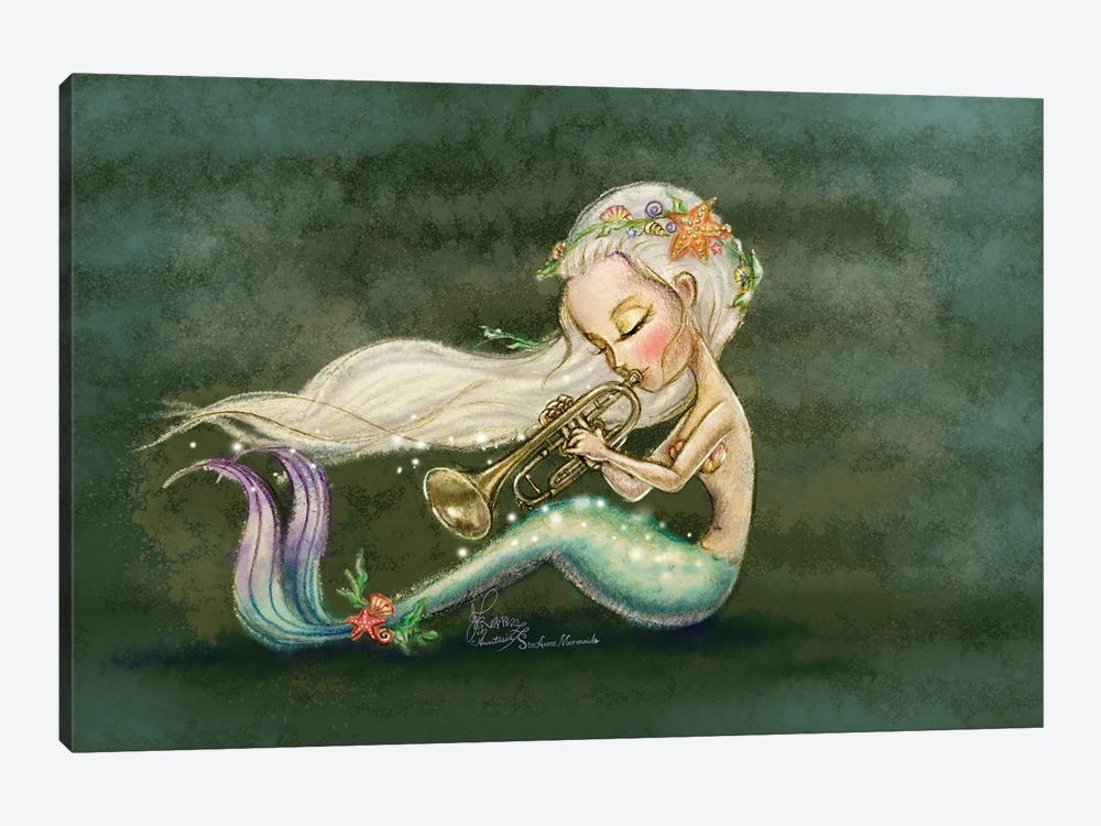 Ste-Anne Mermaid Trumpetist by Anastasia Tsai 1-piece Canvas Print
