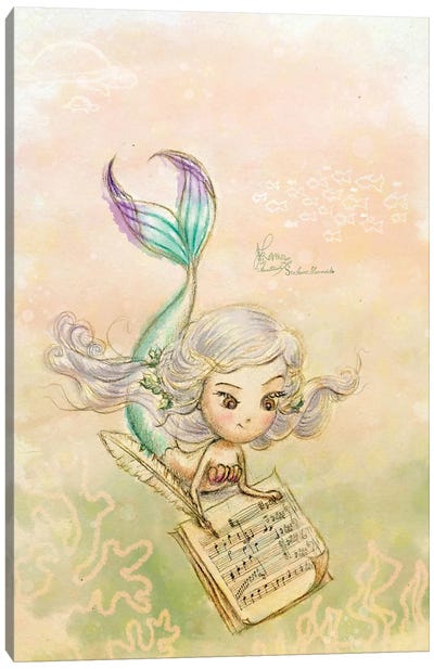 Ste-Anne Mermaid Composer Canvas Art Print - Anastasia Tsai