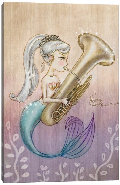 Ste-Anne Mermaid Tubaist Canvas Art Print - Anastasia Tsai