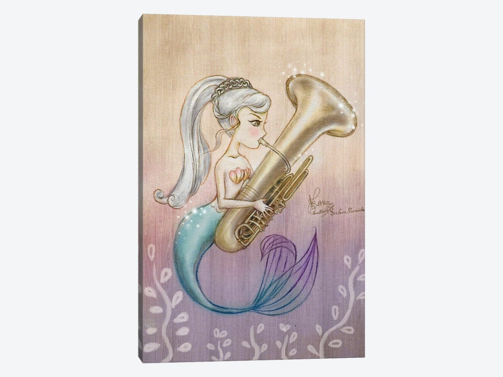 Ste-Anne Mermaid Tubaist by Anastasia Tsai 1-piece Canvas Art Print