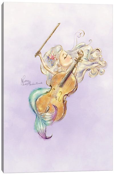 Ste-Anne Mermaid Cellist Canvas Art Print - Anastasia Tsai