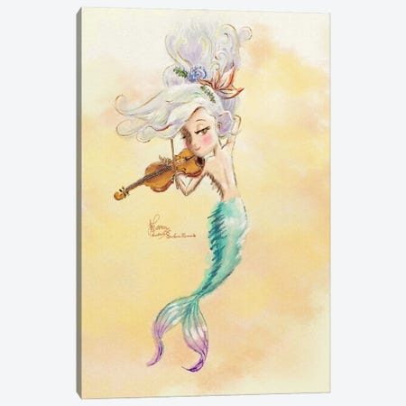 Ste-Anne Mermaid Violinist Canvas Print #TSI16} by Anastasia Tsai Canvas Print