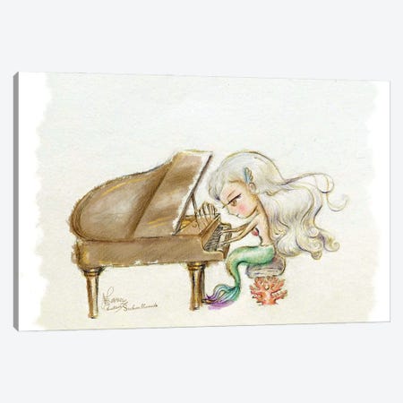 Ste-Anne Mermaid Pianist Canvas Print #TSI17} by Anastasia Tsai Art Print