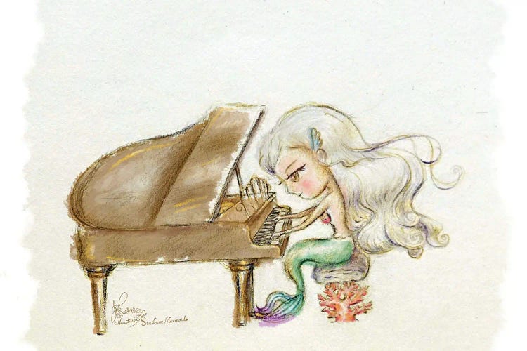 Ste-Anne Mermaid Pianist by Anastasia Tsai wall art