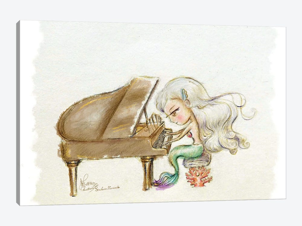 Ste-Anne Mermaid Pianist by Anastasia Tsai 1-piece Canvas Art