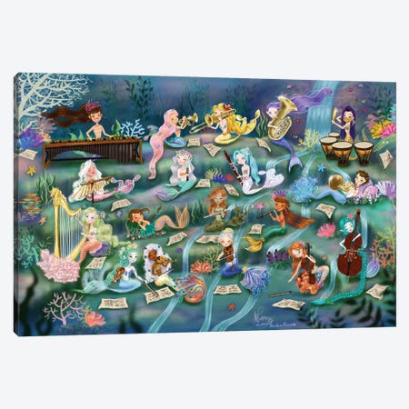 Ste-Anne Mermaid Mermay Orchestra Canvas Print #TSI18} by Anastasia Tsai Canvas Artwork
