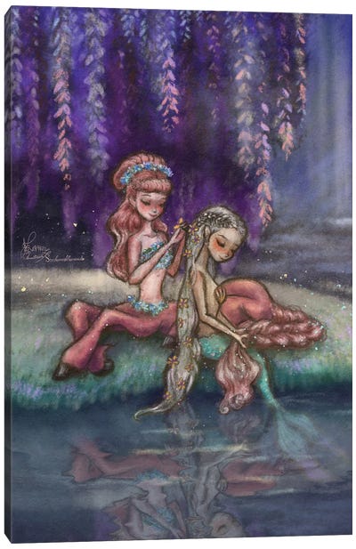 Ste-Anne Mermaid Centaur Friend Canvas Art Print - Anastasia Tsai
