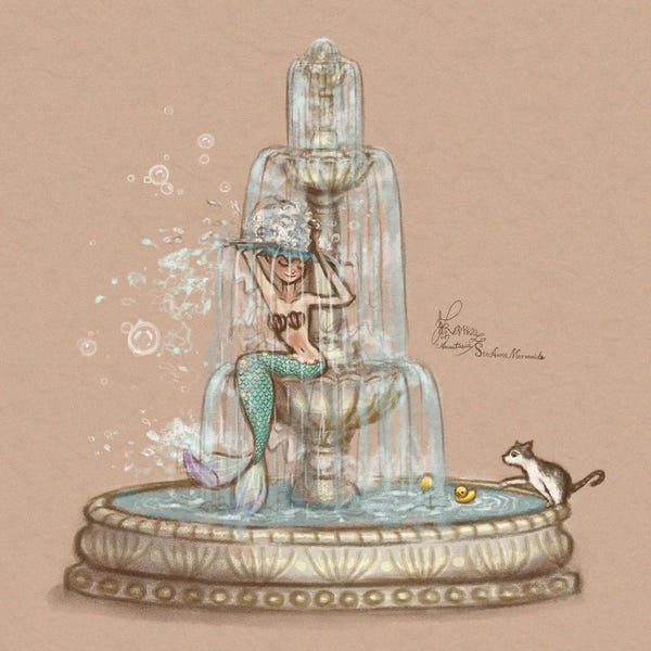Fountains: Ste-Anne Mermaid Shampoo In The Fountain by Anastasia Tsai