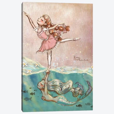 Ste-Anne Mermaid Daisy Girl Canvas Print #TSI21} by Anastasia Tsai Canvas Print