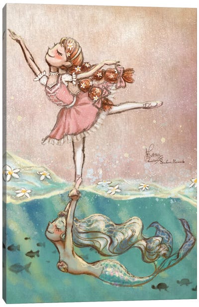 Ste-Anne Mermaid Daisy Girl Canvas Art Print - Ballet Art