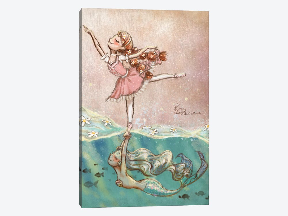Ste-Anne Mermaid Daisy Girl by Anastasia Tsai 1-piece Canvas Print