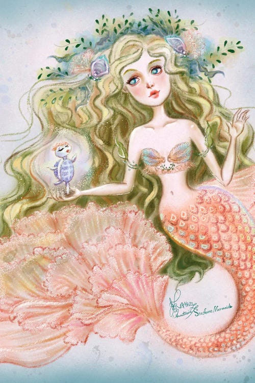 Ste-Anne Mermaid Mermay Friends by Anastasia Tsai wall art