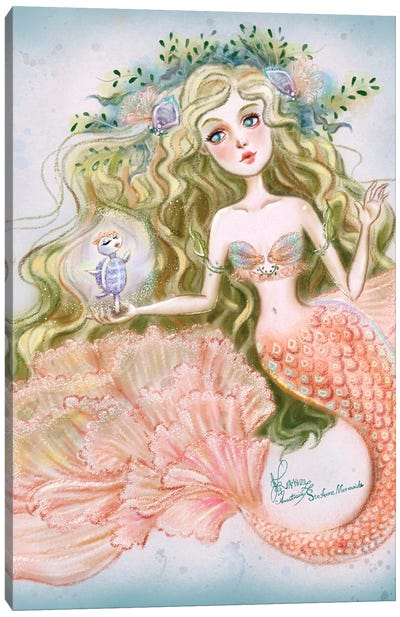 Ste-Anne Mermaid Mermay Friends Canvas Art Print - Anastasia Tsai