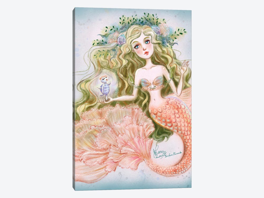 Ste-Anne Mermaid Mermay Friends by Anastasia Tsai 1-piece Canvas Wall Art