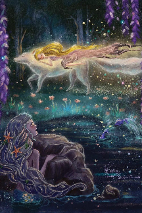 Ste-Anne Mermaid Eira And Ava by Anastasia Tsai wall art