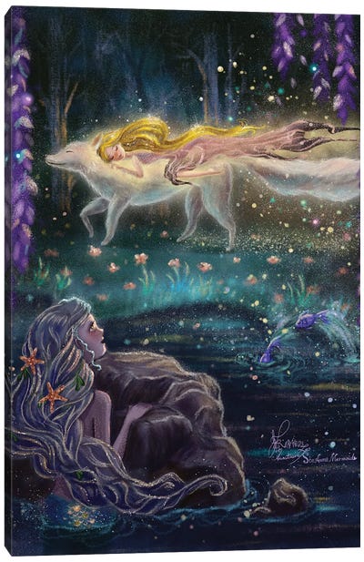 Ste-Anne Mermaid Eira And Ava Canvas Art Print - Anastasia Tsai