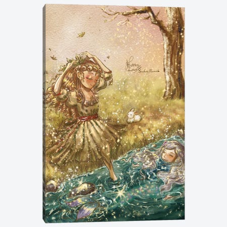 Ste-Anne Mermaid Autumn Fairy Canvas Print #TSI24} by Anastasia Tsai Canvas Wall Art