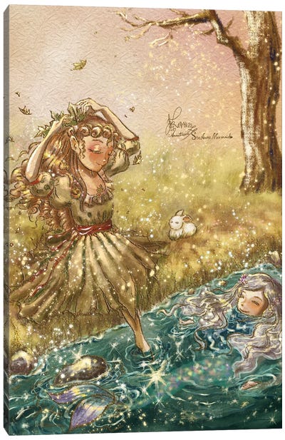 Ste-Anne Mermaid Autumn Fairy Canvas Art Print - Anastasia Tsai