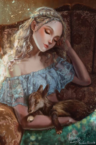 Ste-Anne Mermaid Baby Lamb by Anastasia Tsai canvas print