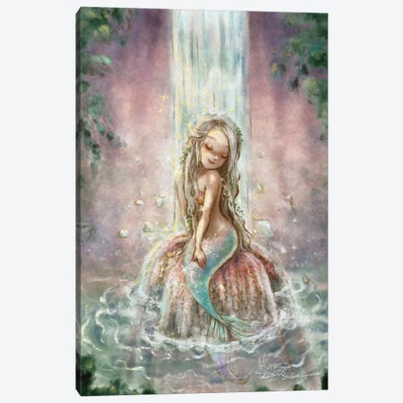 Ste-Anne Mermaid Waterfall In The Lagoon Canvas Print #TSI26} by Anastasia Tsai Canvas Art