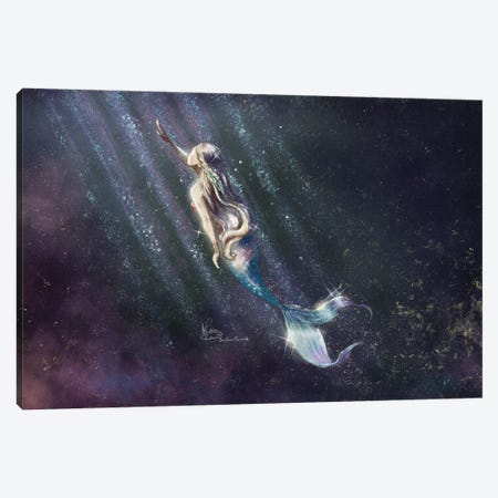 Ste-Anne Mermaid Swimming Canvas Print #TSI28} by Anastasia Tsai Art Print