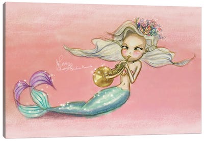 Ste-Anne Mermaid French Hornist Canvas Art Print - Anastasia Tsai
