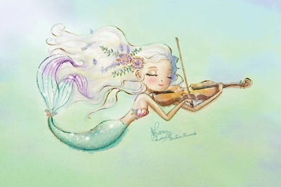 Ste-Anne Mermaid Violist by Anastasia Tsai canvas print