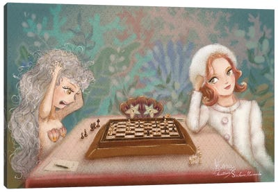 Ste-Anne Mermaid The Queen's Gambit Canvas Art Print - Cards & Board Games