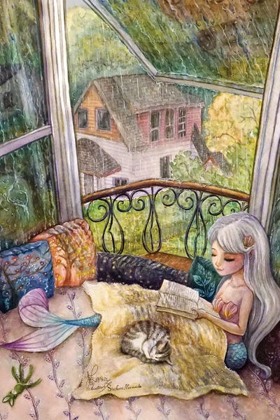 Ste-Anne Mermaid Rainy Day By Bay Window by Anastasia Tsai canvas print