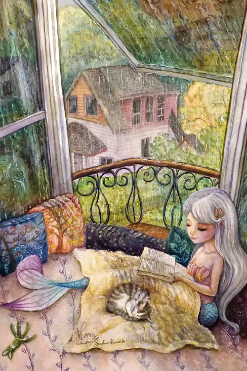 Ste-Anne Mermaid Rainy Day By Bay Window