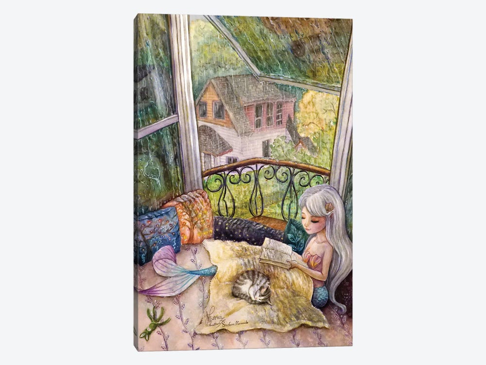Ste-Anne Mermaid Rainy Day By Bay Window by Anastasia Tsai 1-piece Canvas Art