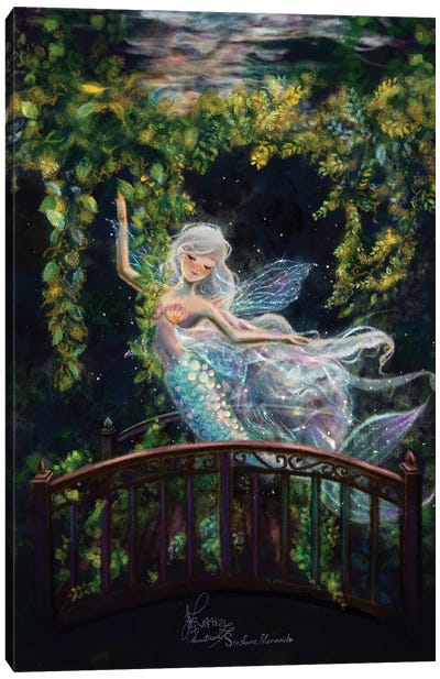 Ste-Anne Mermaid Merfairy Canvas Art Print - Illuminated Dreamscapes