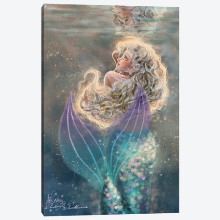 Ste-Anne Mermaid Under The Water Canvas Print #TSI36} by Anastasia Tsai Canvas Art Print