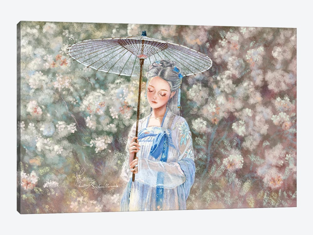 Ste-Anne Mermaid With The Umbrella by Anastasia Tsai 1-piece Canvas Artwork