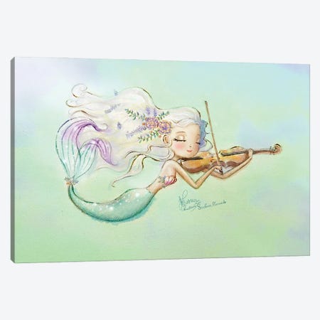 Ste-Anne Mermaid Violist Canvas Print #TSI3} by Anastasia Tsai Canvas Art Print
