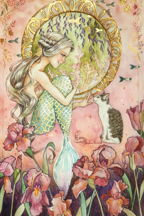 Ste-Anne Mermaid Art Nouveau III by Anastasia Tsai wall art