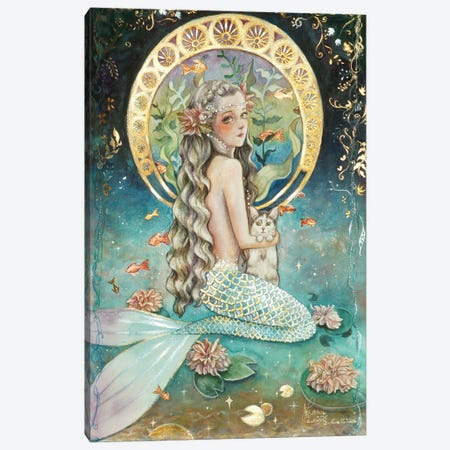 Ste-Anne Mermaid Art Nouveau Canvas Print #TSI41} by Anastasia Tsai Art Print