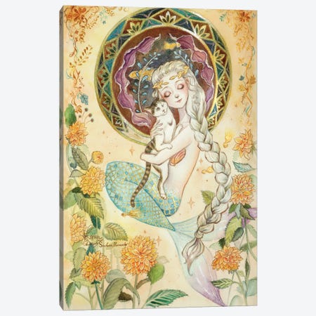 Ste-Anne Mermaid Art Nouveau II Canvas Print #TSI43} by Anastasia Tsai Canvas Art Print