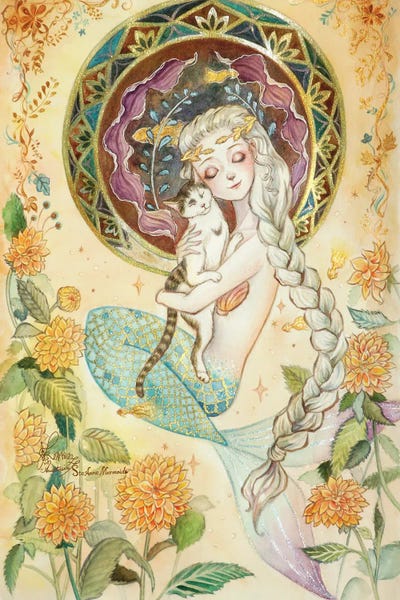 Mermaids: Ste-Anne Mermaid Art Nouveau II by Anastasia Tsai